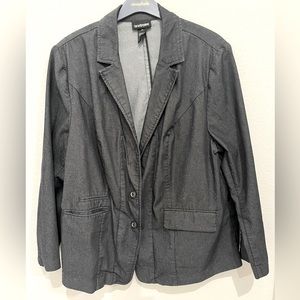 Off black Lane Bryant two button jean blazer